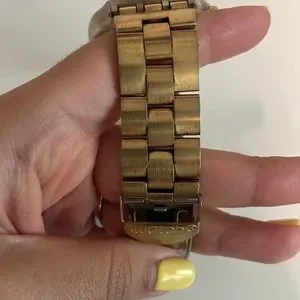 Swatch Unisex Swiss Chronograph Full-Blooded Gold-Tone Aluminum Bracelet 43mm NEW LIMITED SWATCH IRONY FULL BLOODED GOLD CHRONO ALUMINUM  main image 3